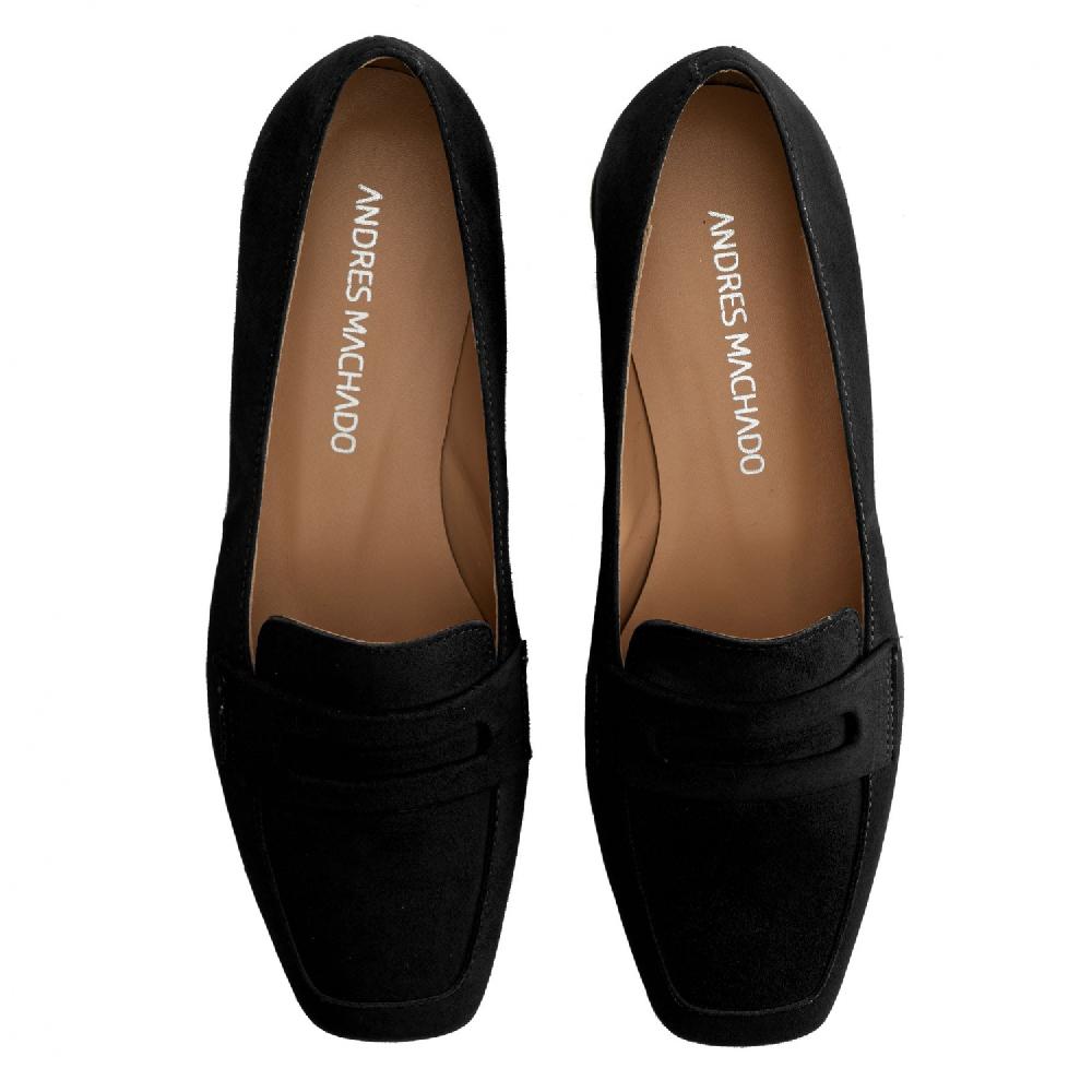 Andres machado Mocasín ante negro Descuento por venta flash