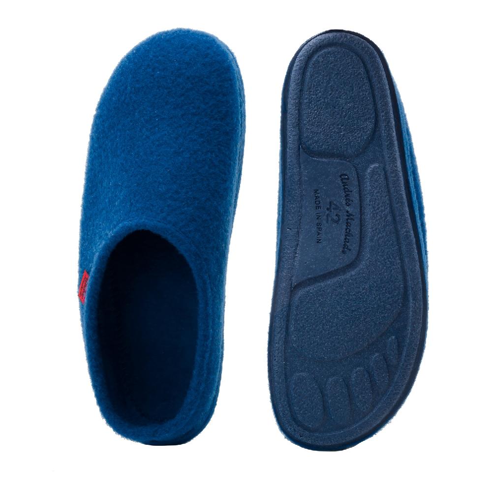 Andres machado Zapatillas Unisex en Tejido Fieltro Azul Rebajas de fábrica