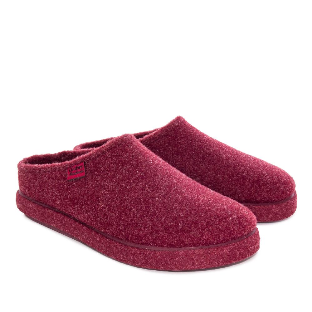 Andres machado Zapatillas Unisex en Tejido Fieltro Burdeos