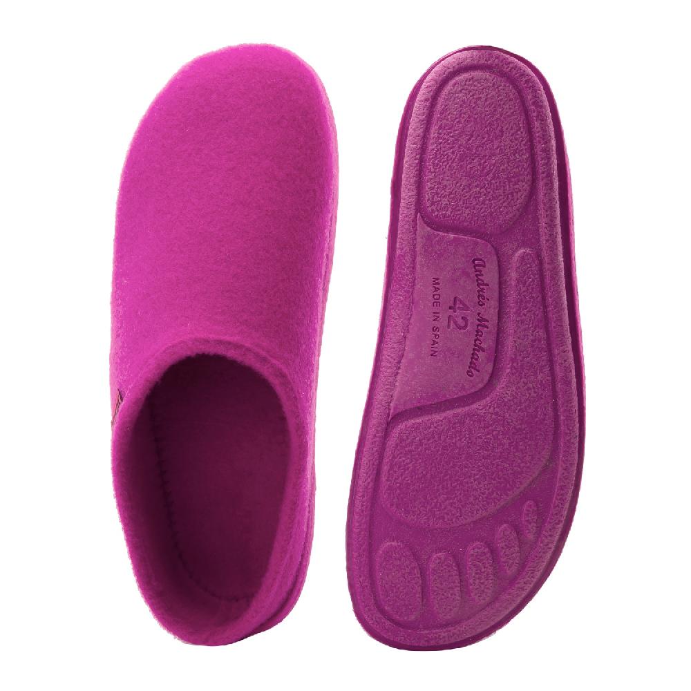 Andres machado Zapatillas Unisex en Tejido Fieltro Fuxia Descuento