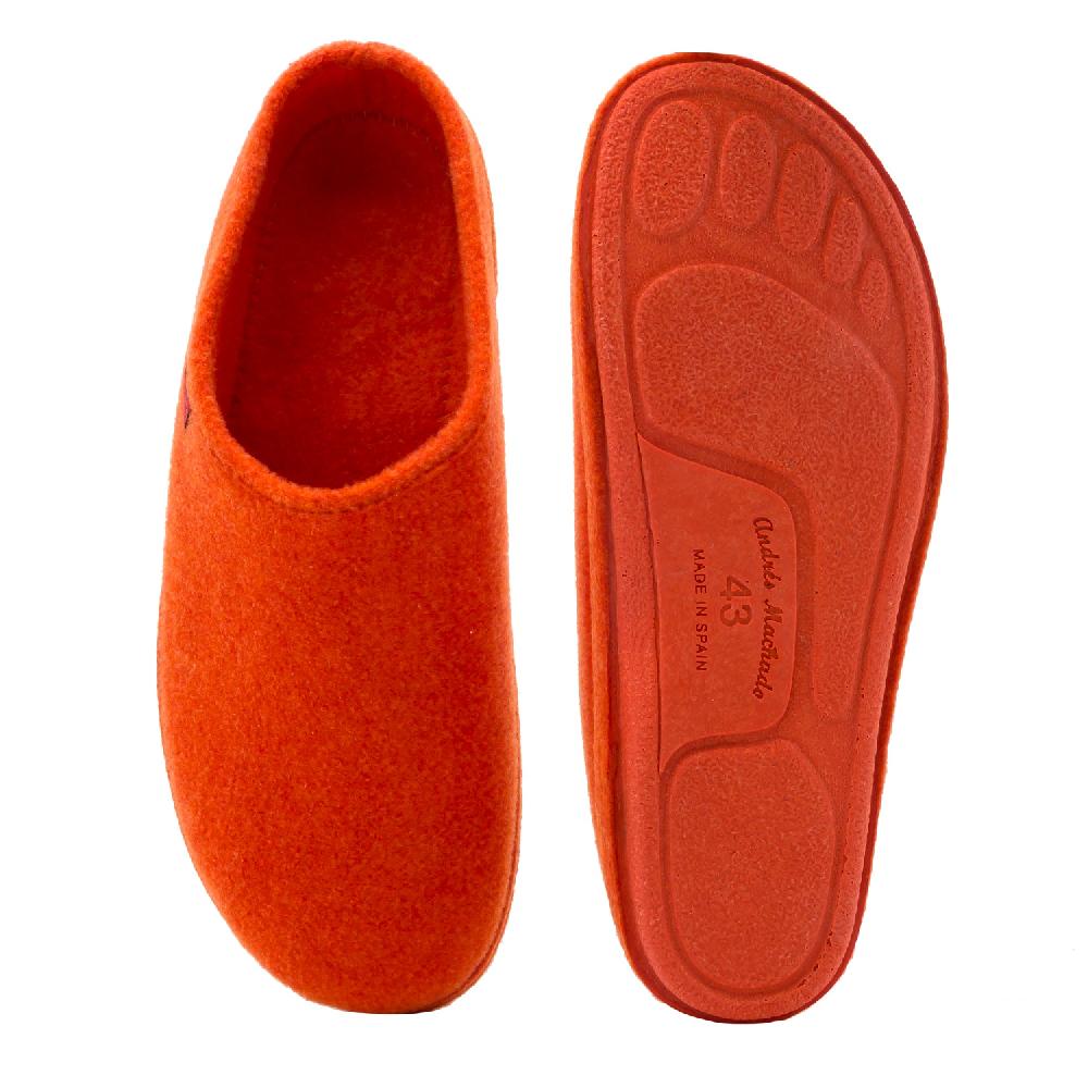 Andres machado Zapatillas Unisex en Tejido Fieltro Naranja Mejor oferta