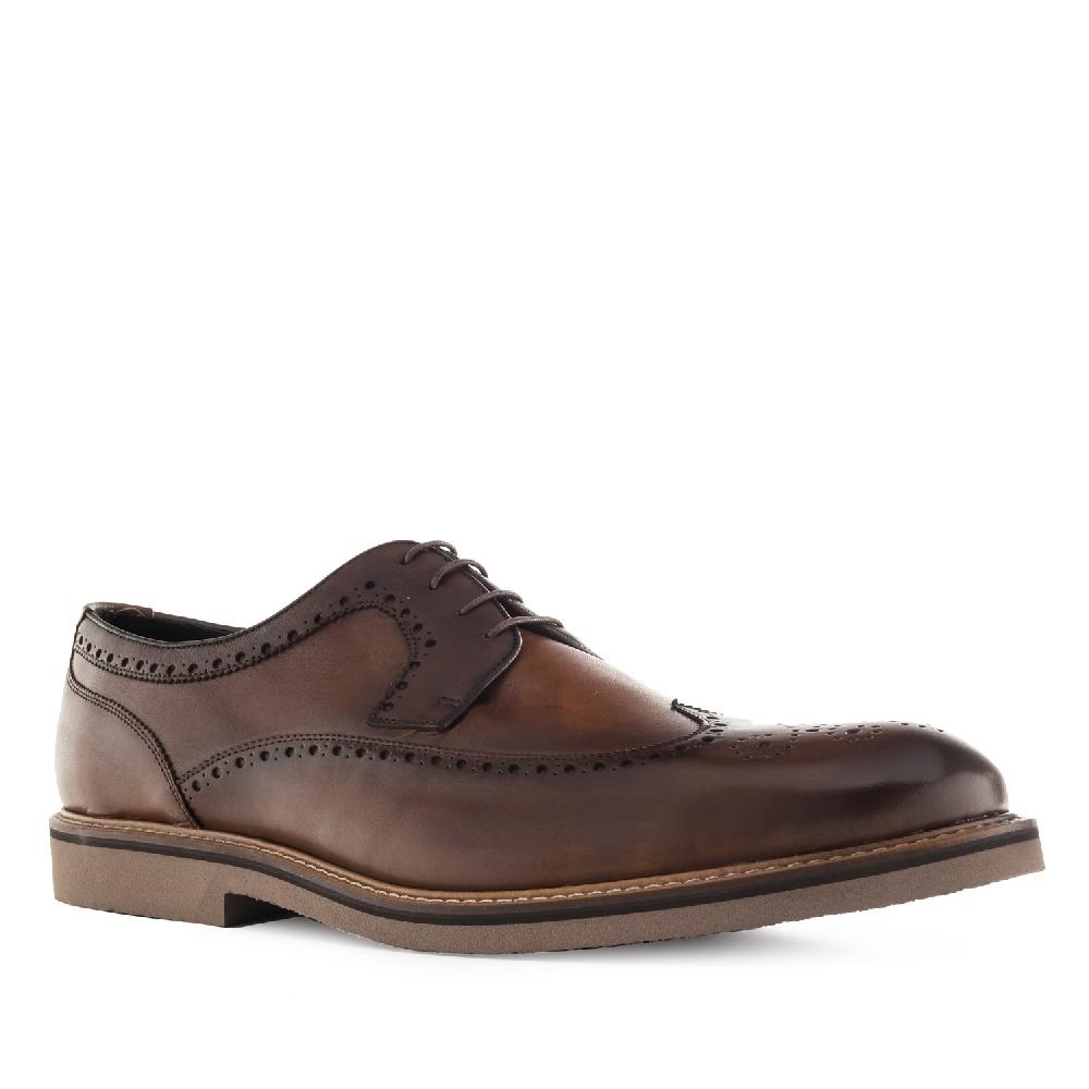 Andres machado Zapato estilo Blucher en Piel Marron Último día