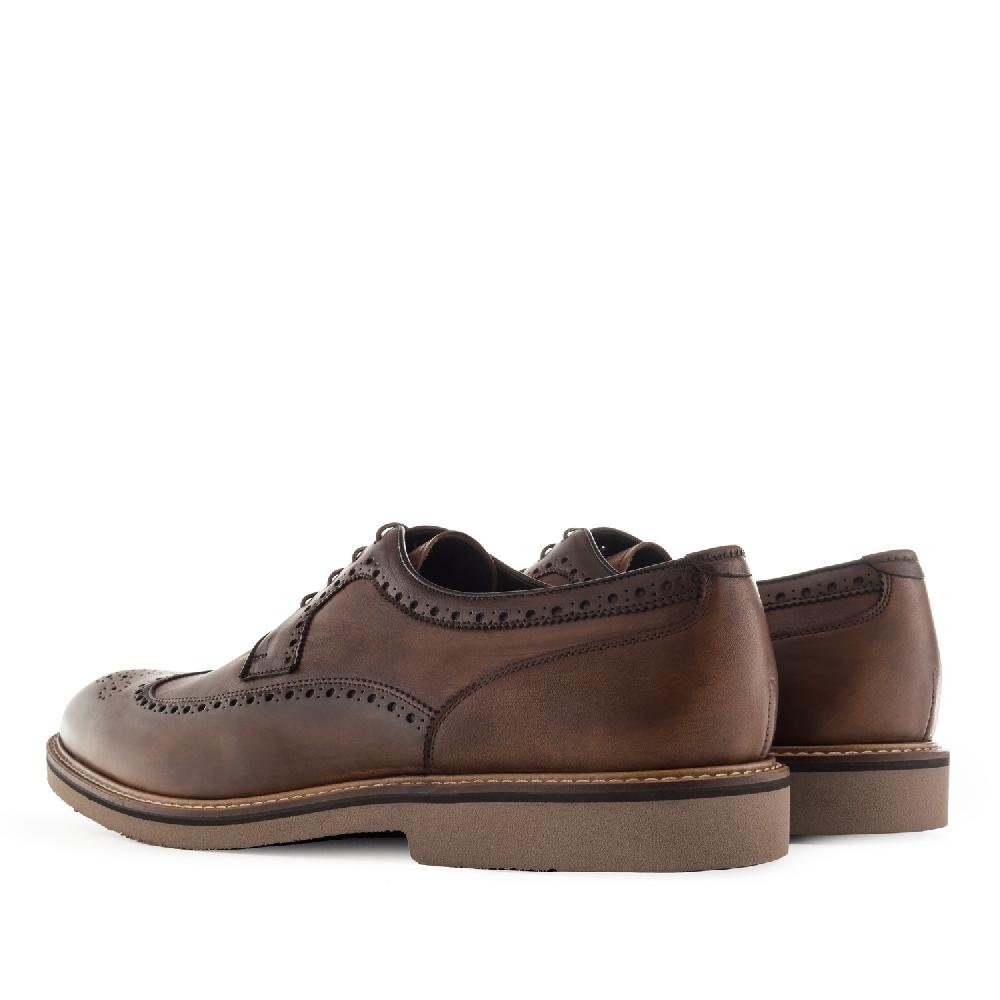 Andres machado Zapato estilo Blucher en Piel Marron Último día