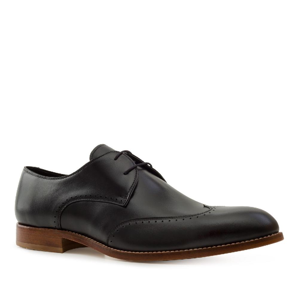 Andres machado Zapatos Blucher Piel Negro Promoción trimestral