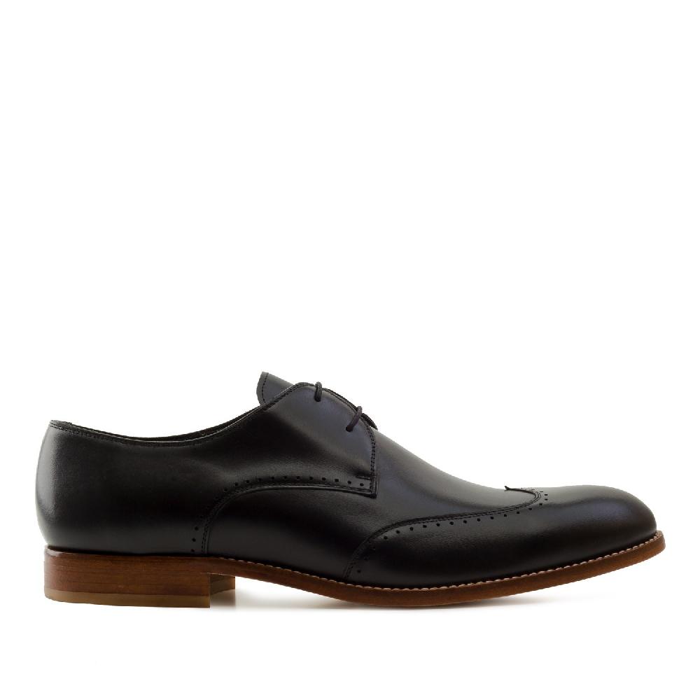 Andres machado Zapatos Blucher Piel Negro Promoción trimestral