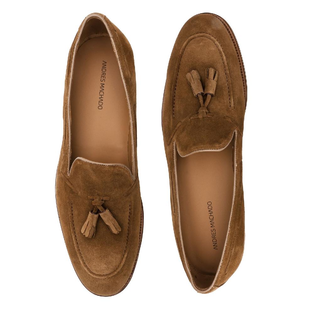 Andres machado Mocasín Serraje Camel Grandes descuentos