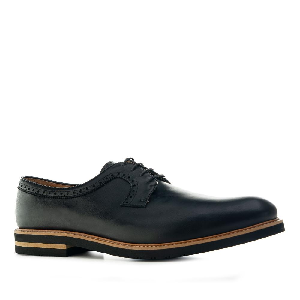 Andres machado Zapato estilo Blucher en Cuero de color Negro Precios de Black Friday