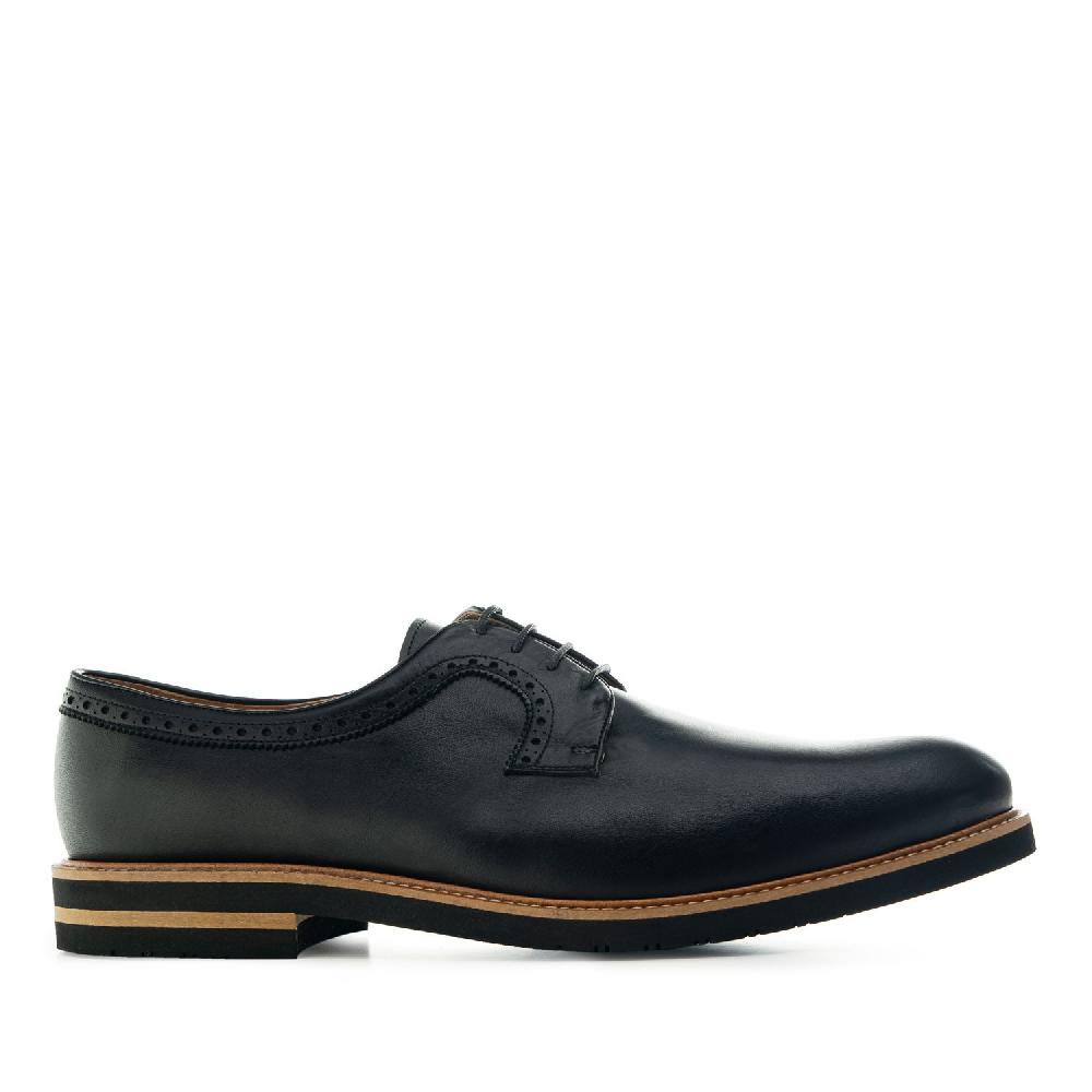 Andres machado Zapato estilo Blucher en Cuero de color Negro Precios de Black Friday