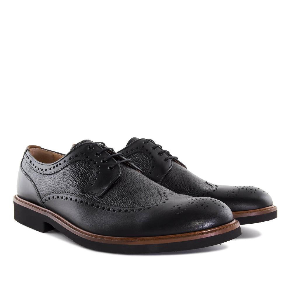 Andres machado Zapato estilo Blucher en Piel Negro