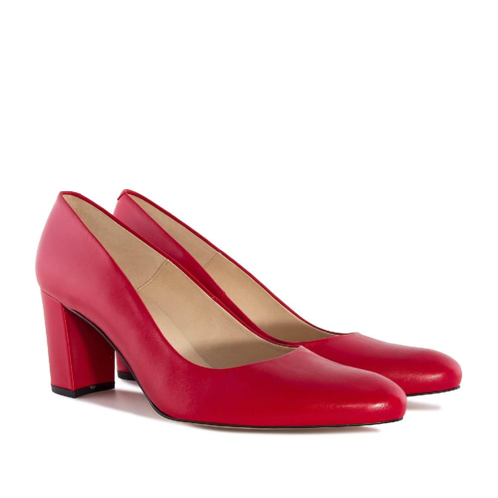 Andres machado Zapato Salón Piel Rojo