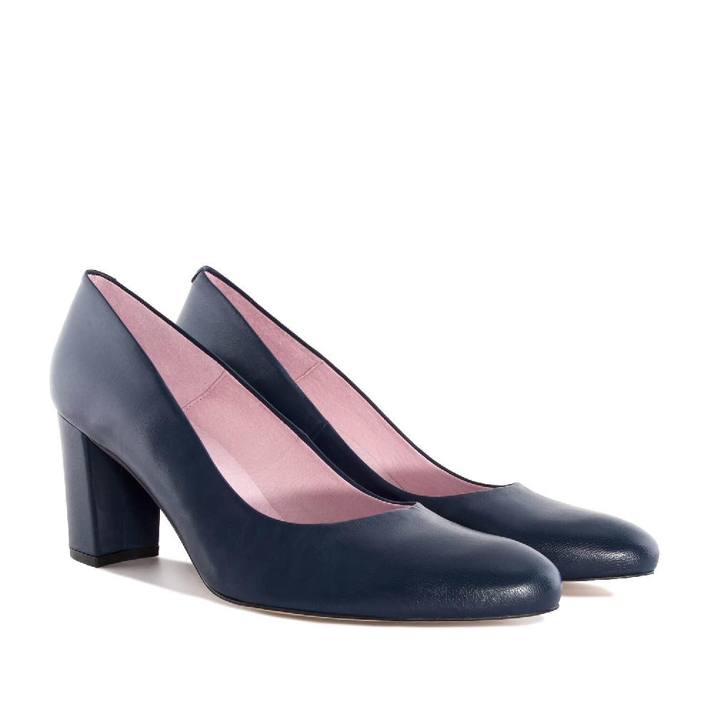 Andres machado Zapato Salón Piel Marino
