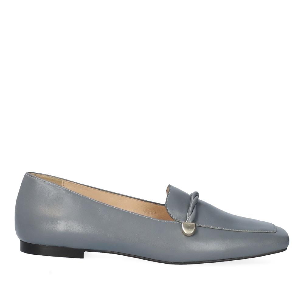 Andres machado Mocasín piel de color gris Ofertas