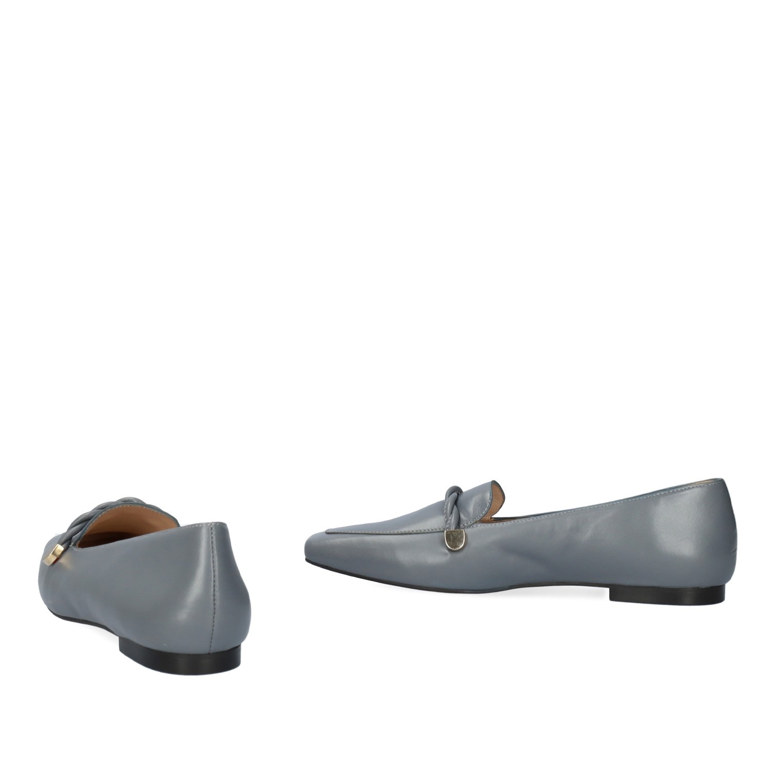 Andres machado Mocasín piel de color gris Ofertas
