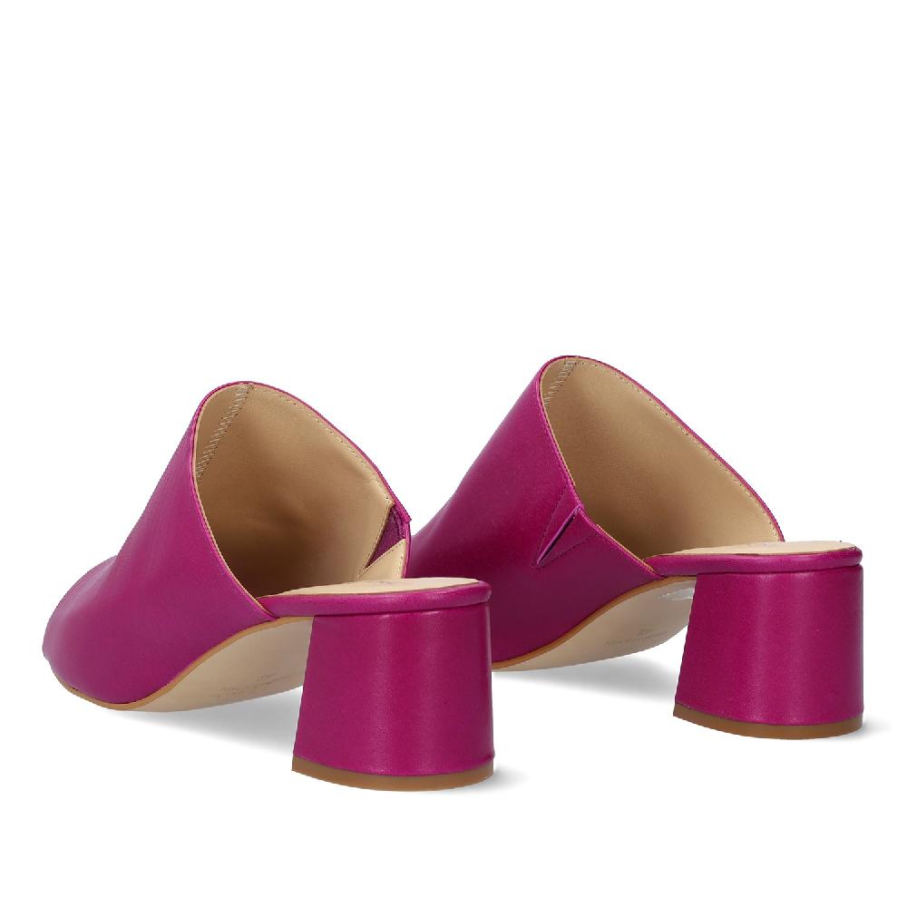 Andres machado Mule con tacón en piel Morado Rebajas top