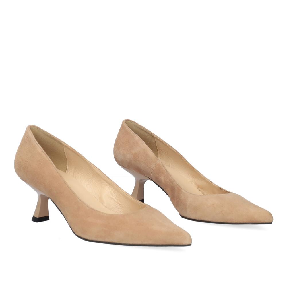 Andres machado Zapato de tacón en ante taupe