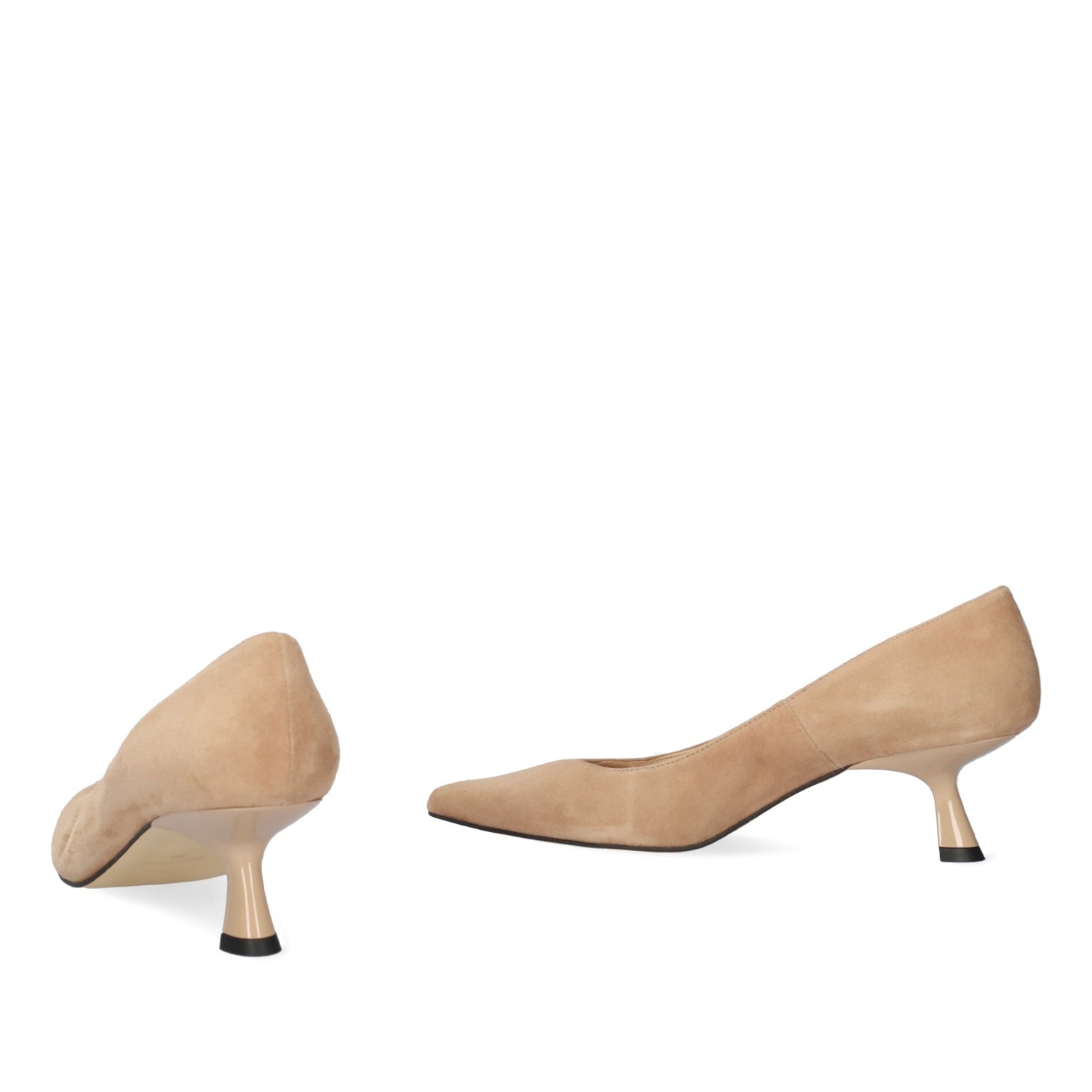 Andres machado Zapato de tacón en ante taupe Última moda