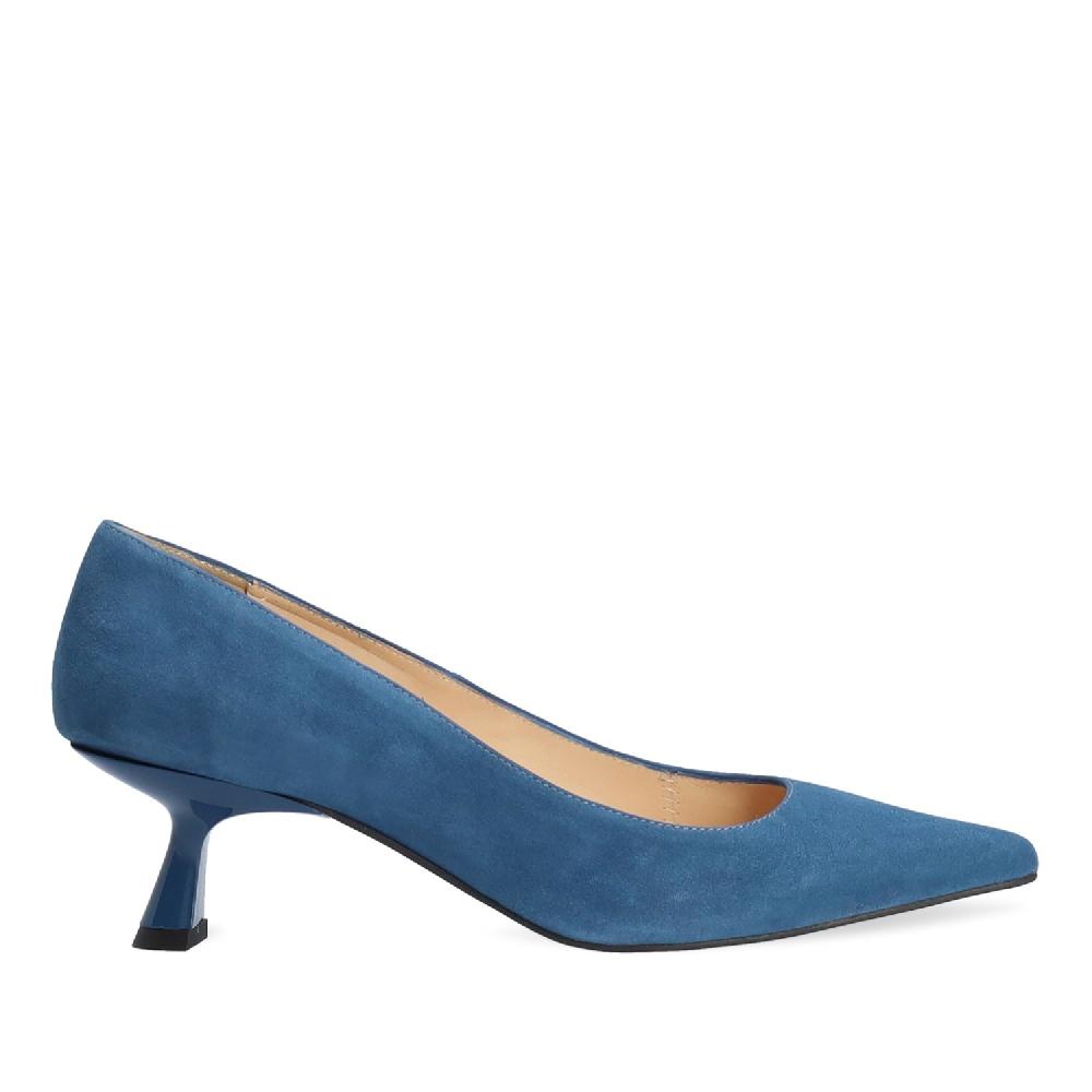 Andres machado Zapato de tacón en ante azul marino Ofertas especiales