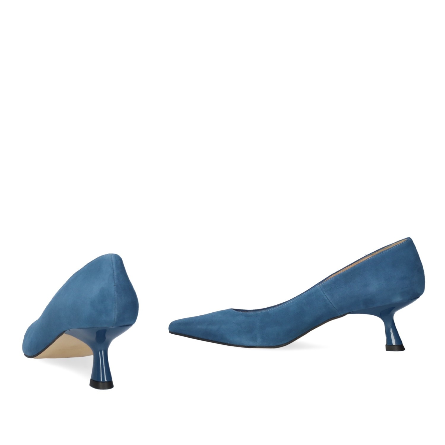 Andres machado Zapato de tacón en ante azul marino Ofertas especiales