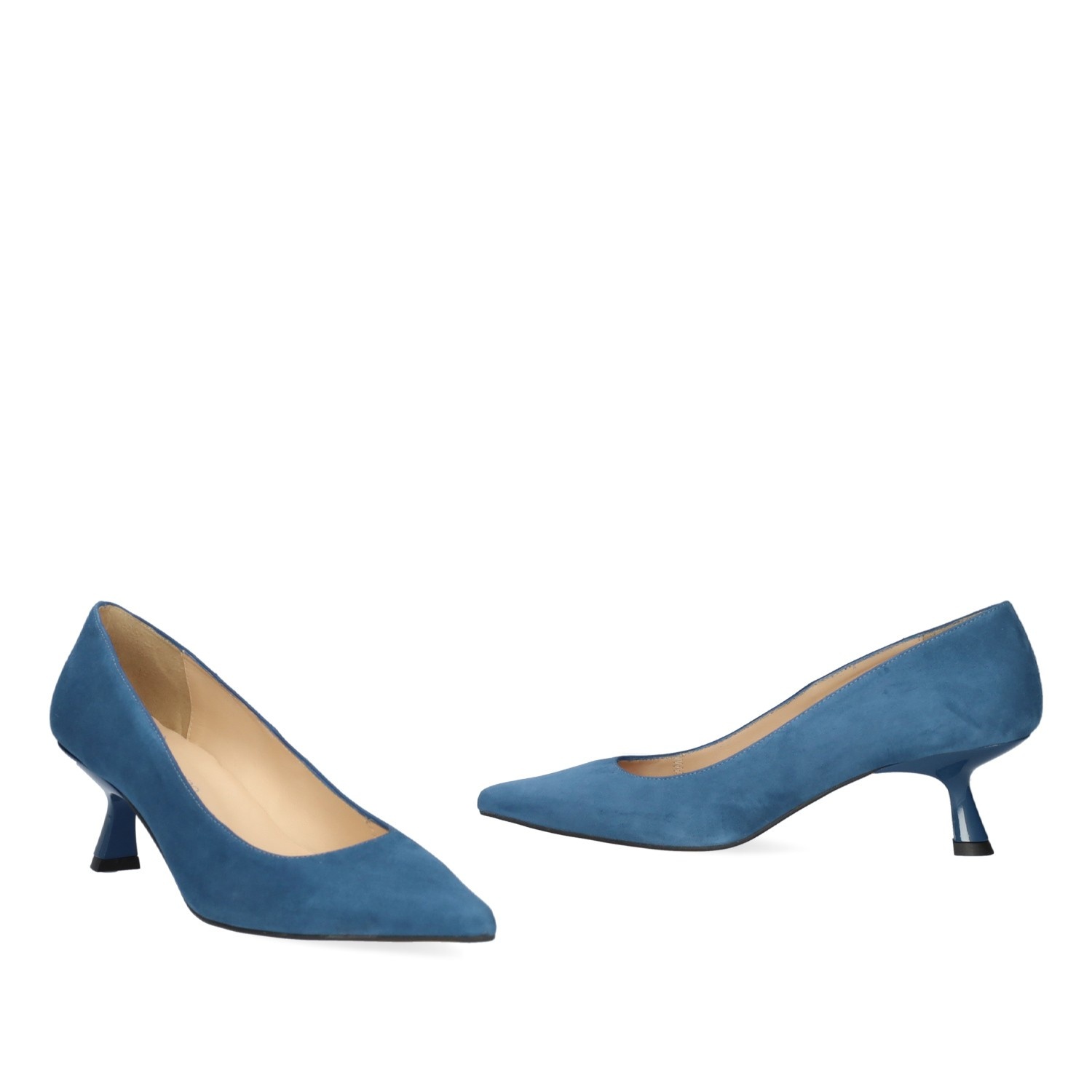 Andres machado Zapato de tacón en ante azul marino Ofertas especiales