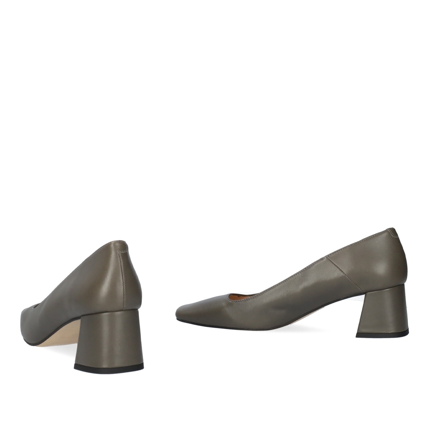 Andres machado Zapato tacón en piel de color gris Rebajas de fin de temporada