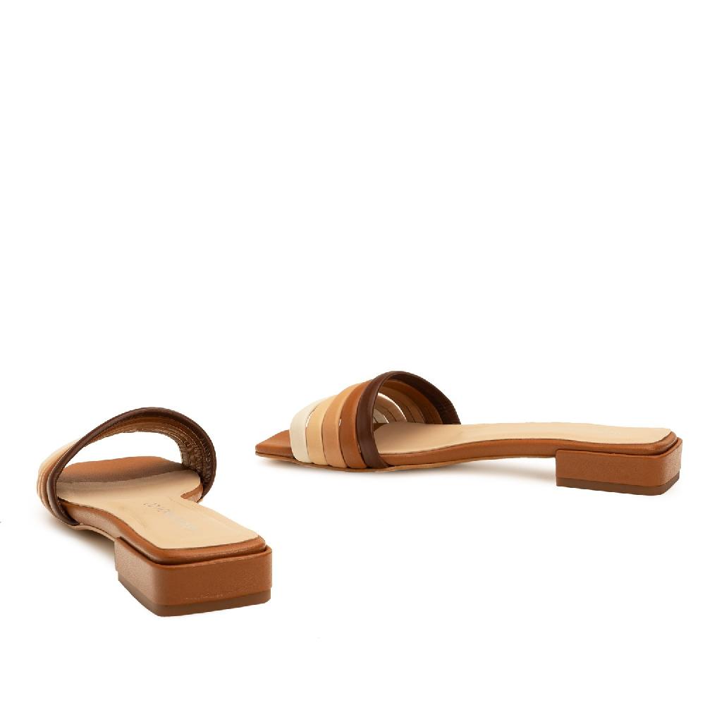Andres machado Sandalia pala en piel multicolor Mejor oferta