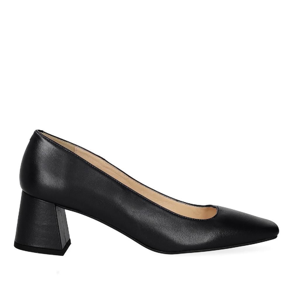Andres machado Zapato tacón en piel de color negro Rebajas top