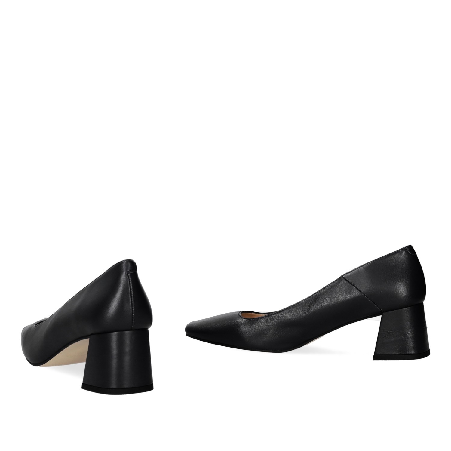 Andres machado Zapato tacón en piel de color negro Rebajas top