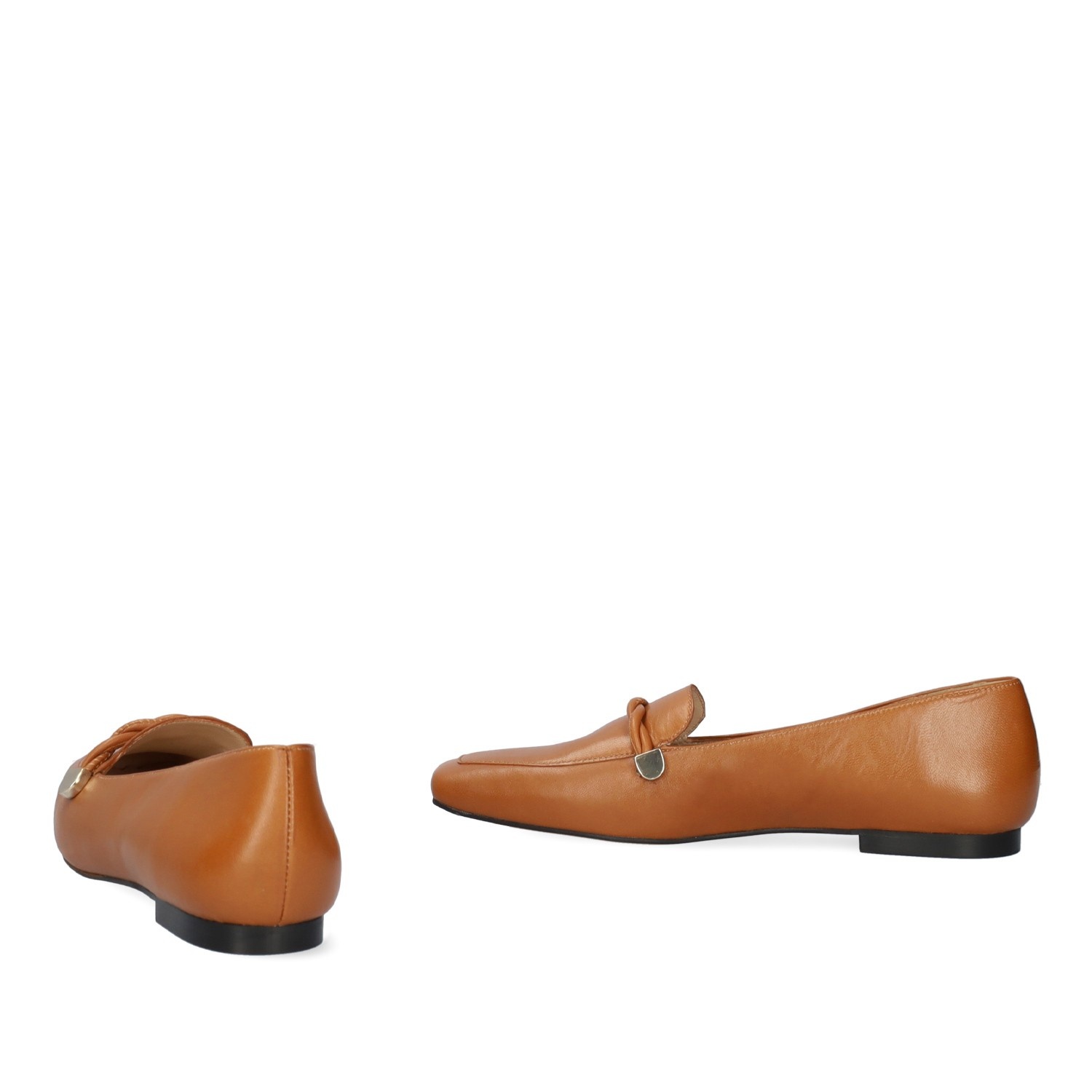 Andres machado Mocasín piel de color cuero Envío gratis