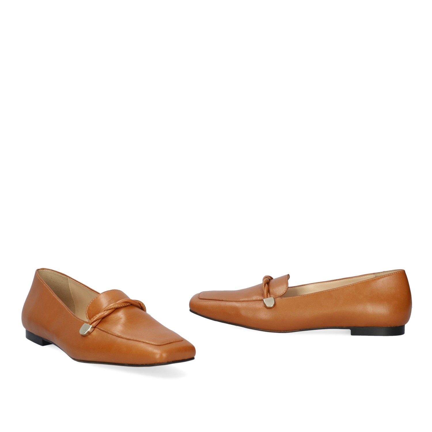 Andres machado Mocasín piel de color cuero Envío gratis