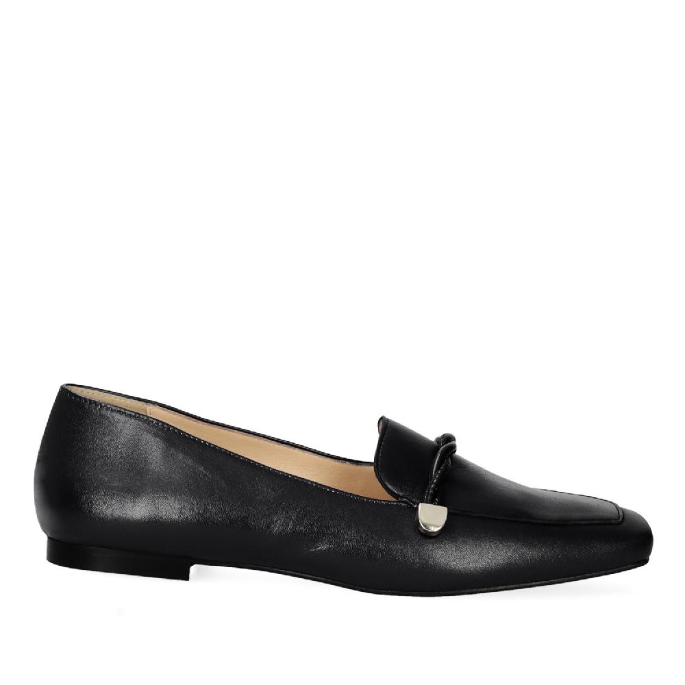 Andres machado Mocasín piel de color negro ÚLTIMAS EDICIONES