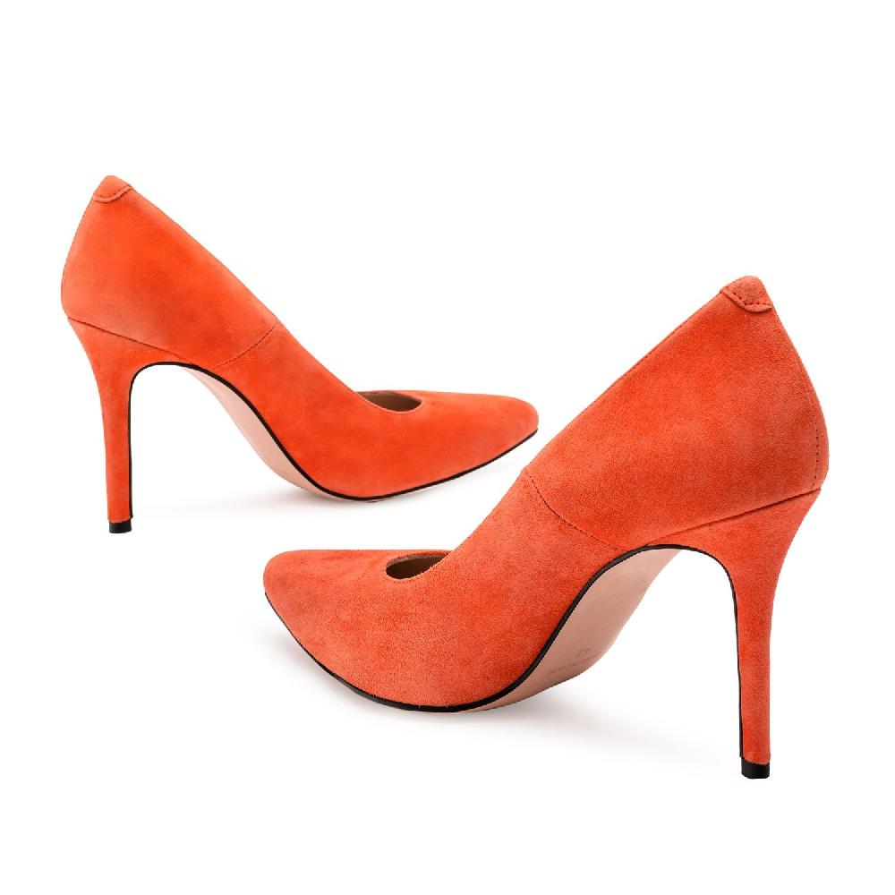 Andres machado Zapato Tacón de Ante Coral Tienda de fábrica