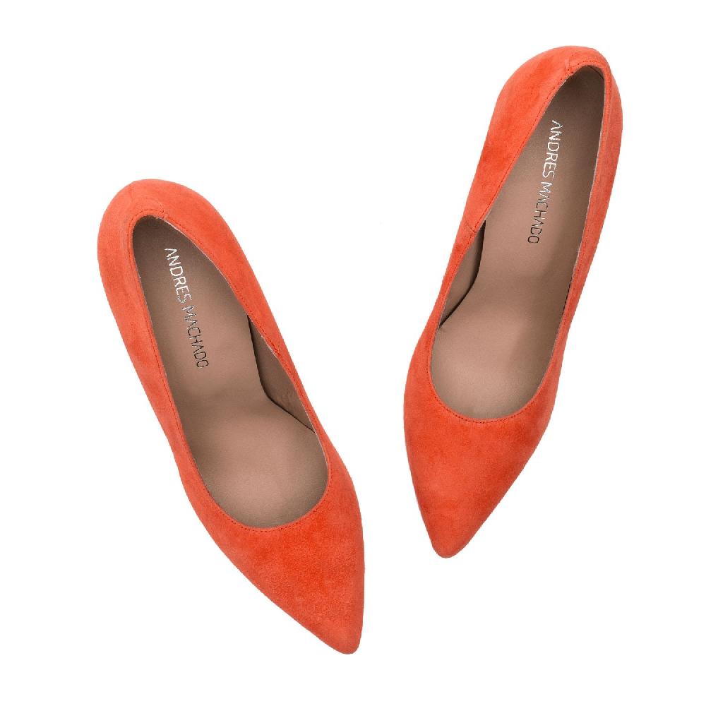Andres machado Zapato Tacón de Ante Coral Tienda de fábrica
