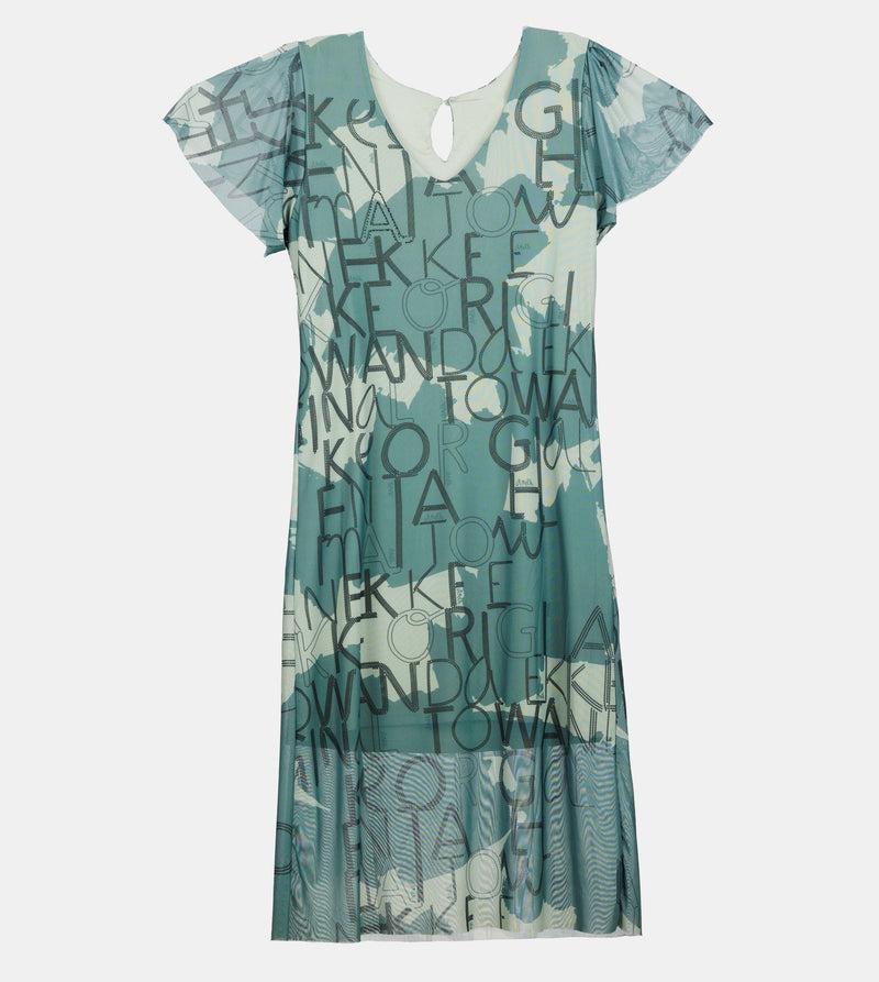 Anekke Green short-sleeve dress ÚLTIMAS EDICIONES