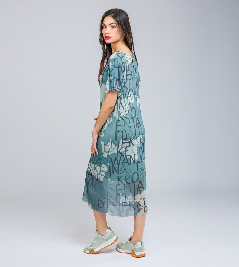Anekke Green short-sleeve dress ÚLTIMAS EDICIONES
