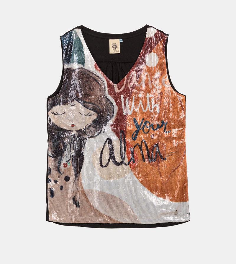 Anekke Sequin top Alma Ofertas de temporada