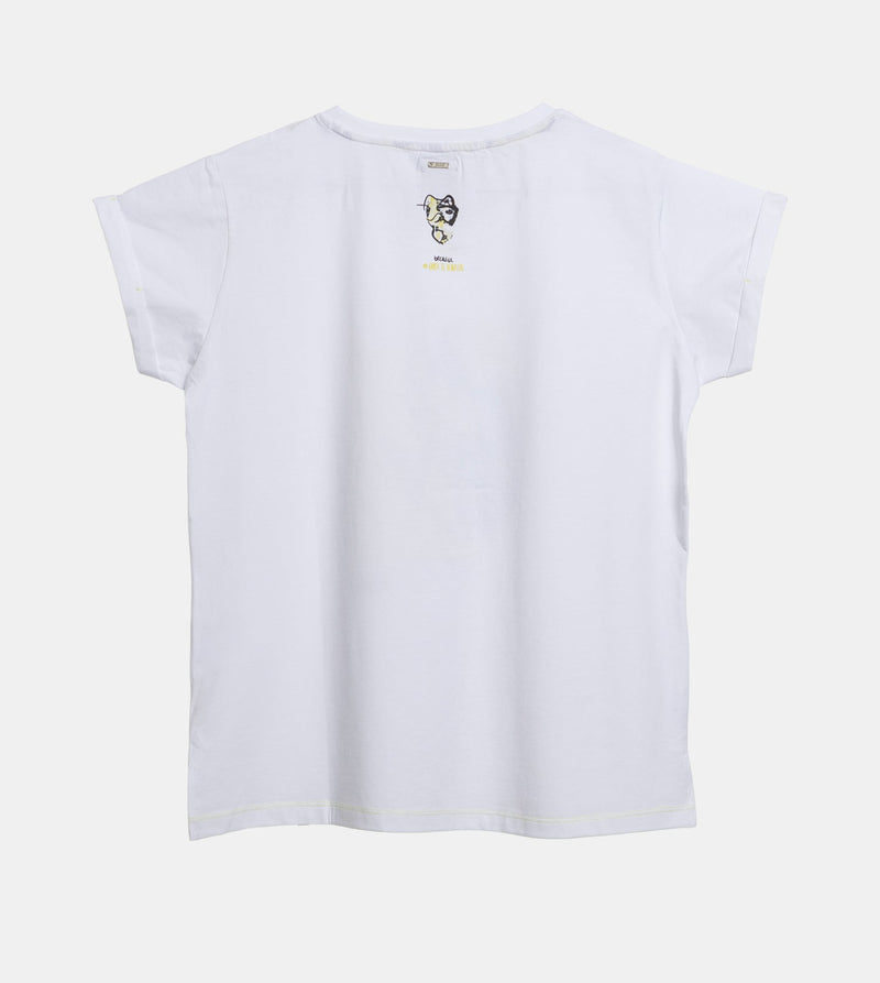 Anekke White and gold short-sleeve T-shirt Anekke Precio ultrabajo
