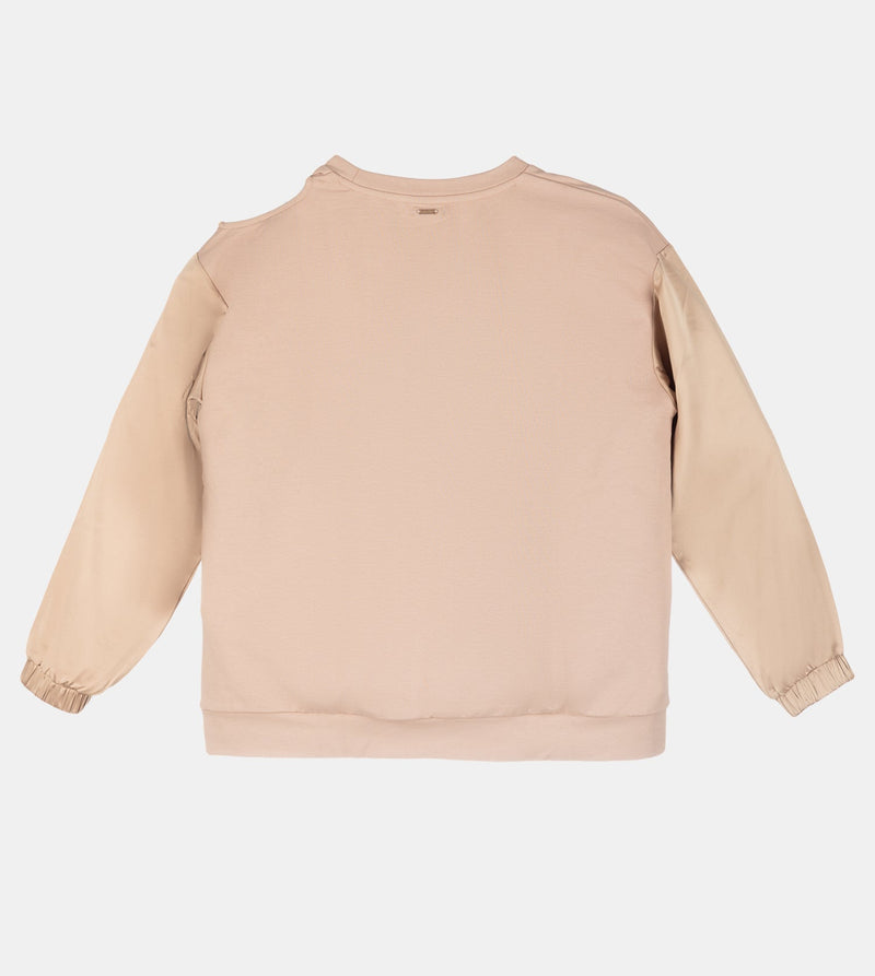 Anekke Beige cut-out sweatshirt Los más vendidos