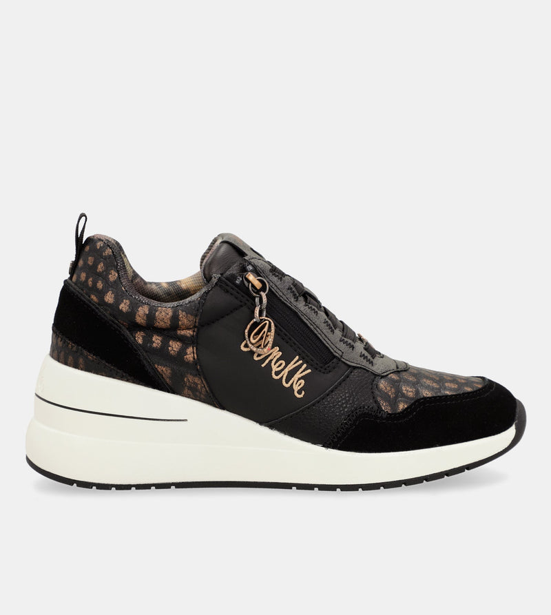 Anekke Dreams black wedge sneakers