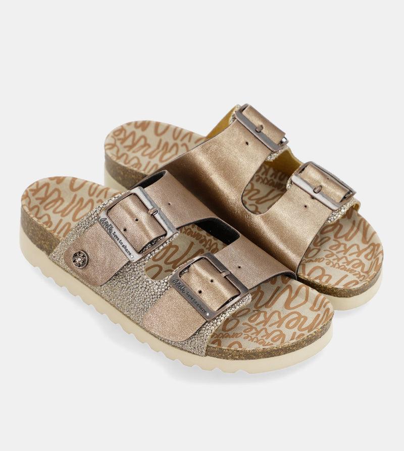 Anekke Women's bronze bio sandals Promoción trimestral