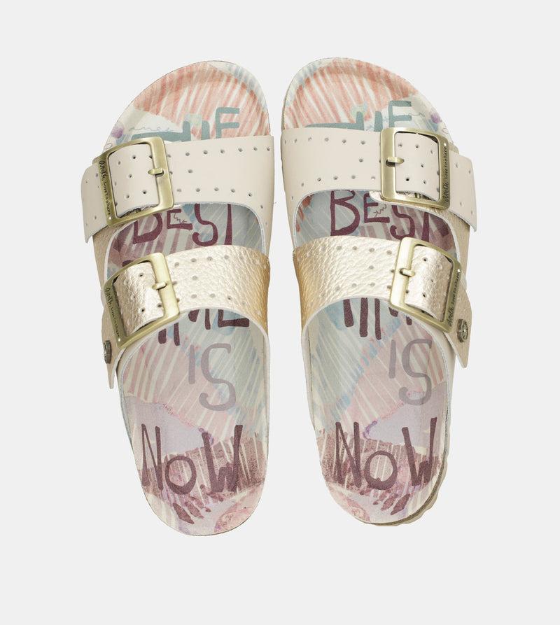 Anekke Women's gold bio sandals Superdescuento