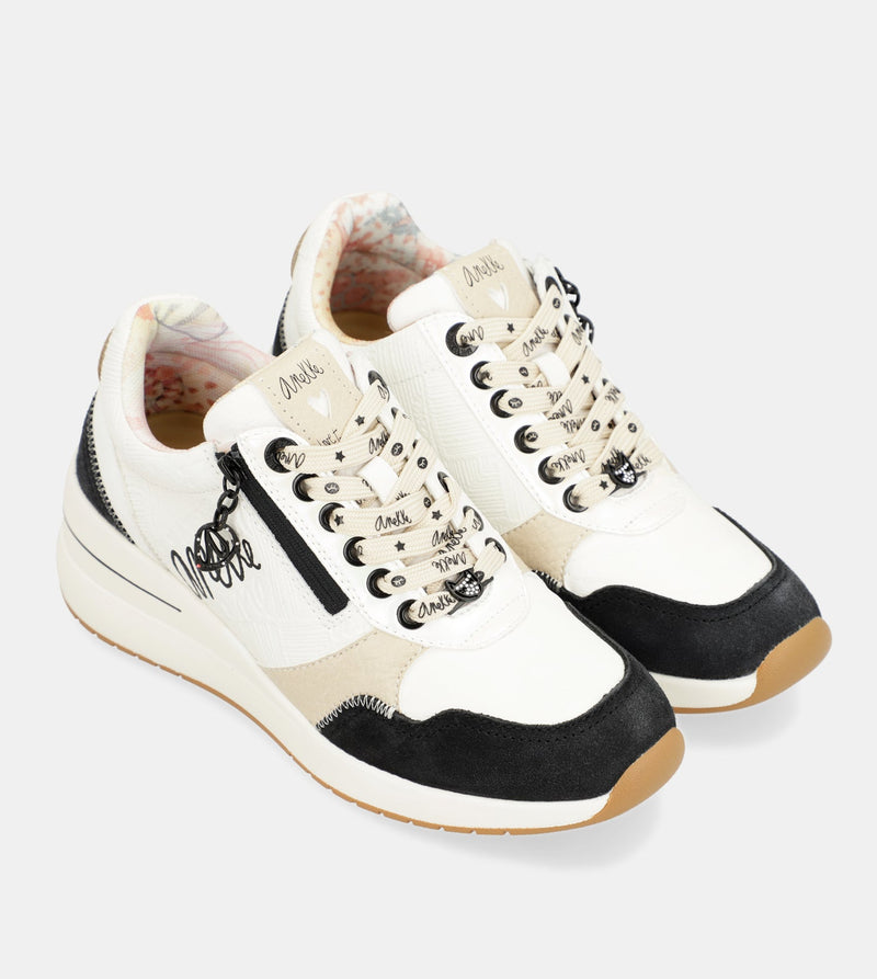 Anekke Black & white wedge sneakers Tienda de fábrica
