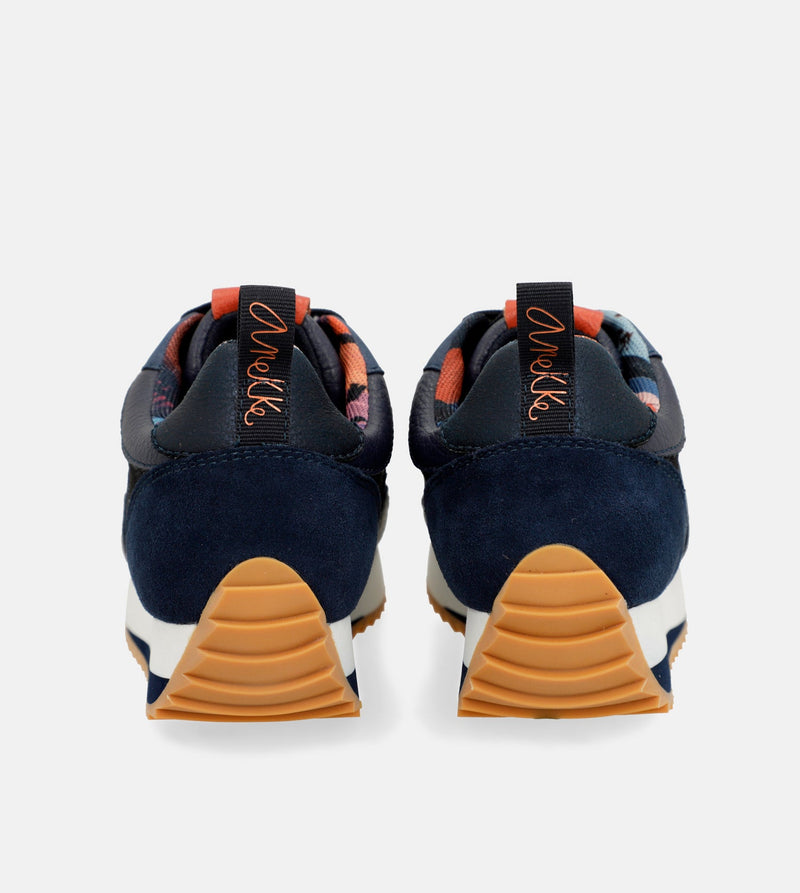 Anekke Navy Blue Palette Patterned Sports Sneakers Precios de Black Friday