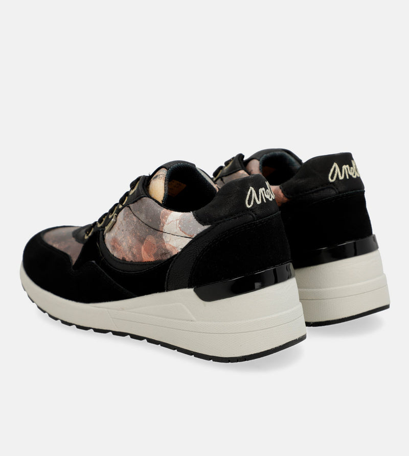 Anekke Black Padded Sports Sneakers with Wedge En oferta