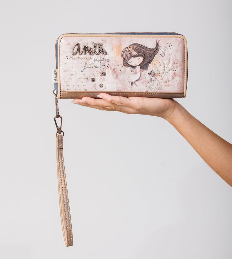 Anekke Large printed RFID wallet Memories Rebajas de fábrica