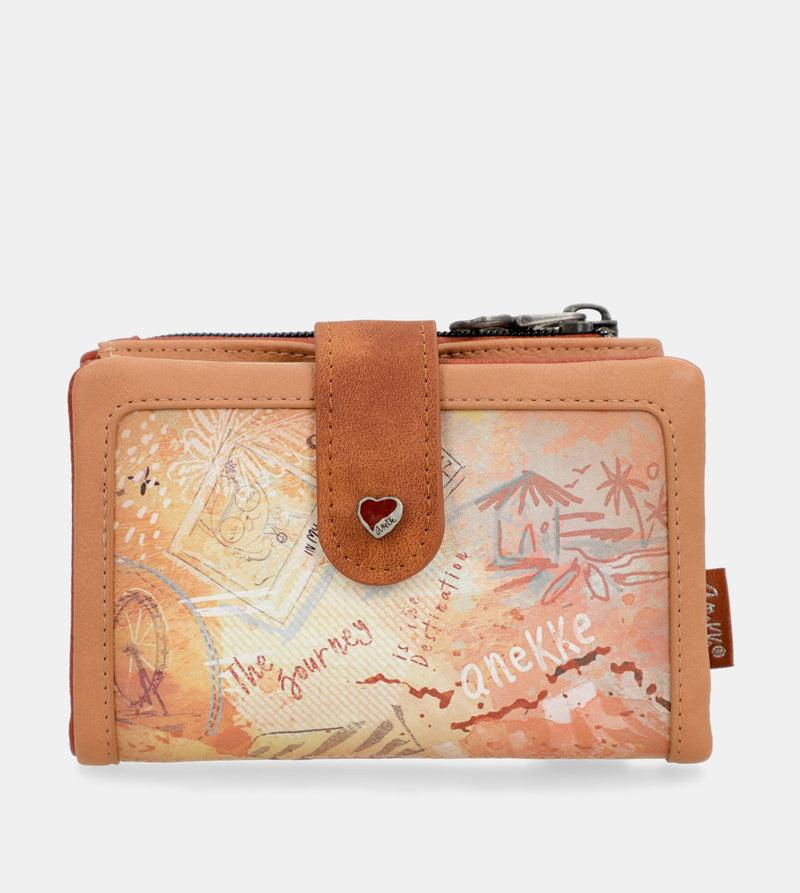 Anekke Peace & Love camel small RFID wallet Limitado a 3 días
