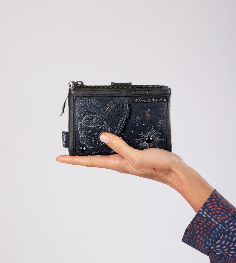 Anekke Studio navy blue flexible medium RFID wallet Devoluciones gratuitas