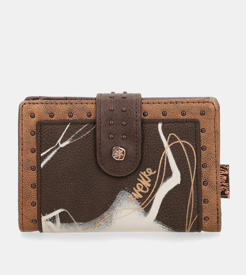 Anekke Nature Shodō brown flexible RFID wallet Outlet