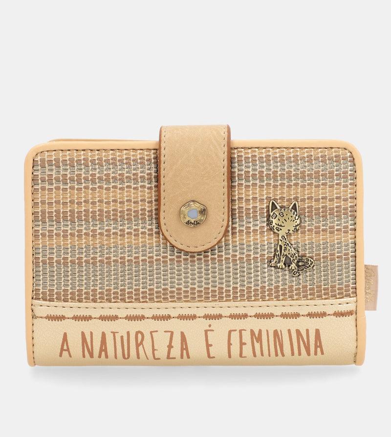 Anekke Nature Pachamama gold medium RFID wallet Rebajas
