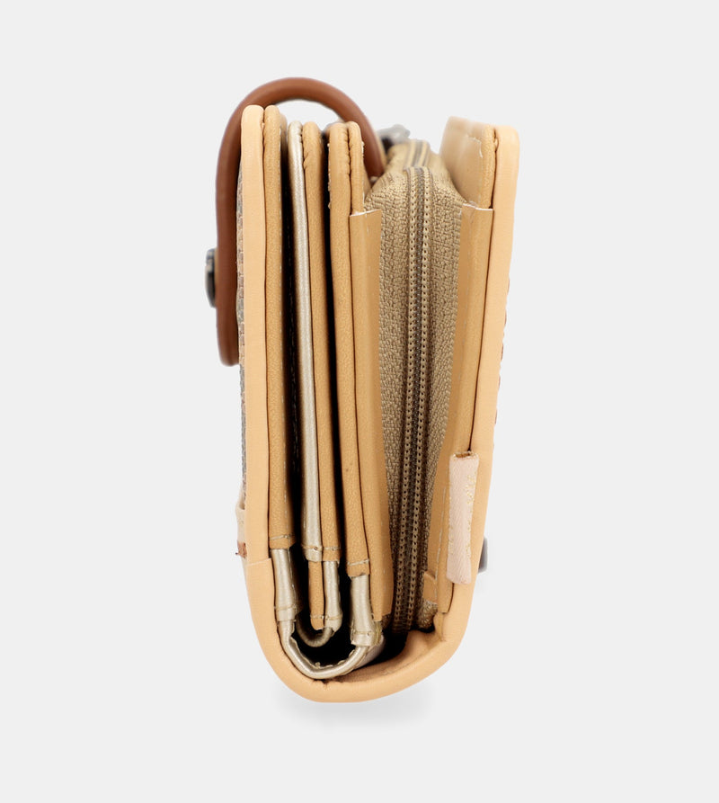 Anekke Nature Pachamama gold medium RFID wallet Rebajas