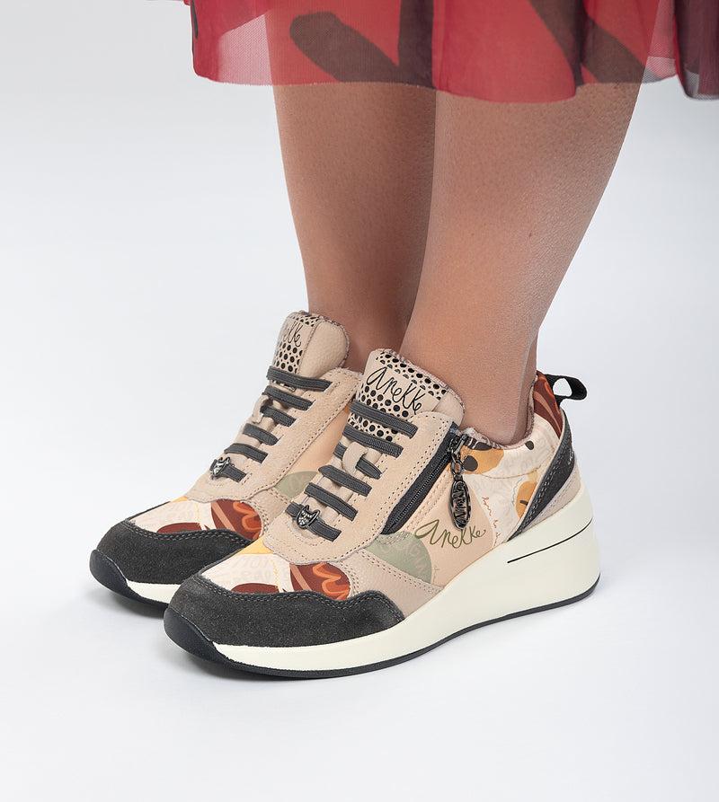Anekke Multicolored wedge sneakers Rebajas de fábrica